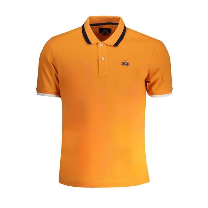 Priser på La Martina Orange Cotton Polo Shirt