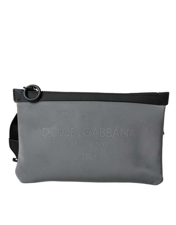 Priser på Dolce & Gabbana Gray Neoprene Logo Zip Waist Fanny Pack Belt Pouch Bag