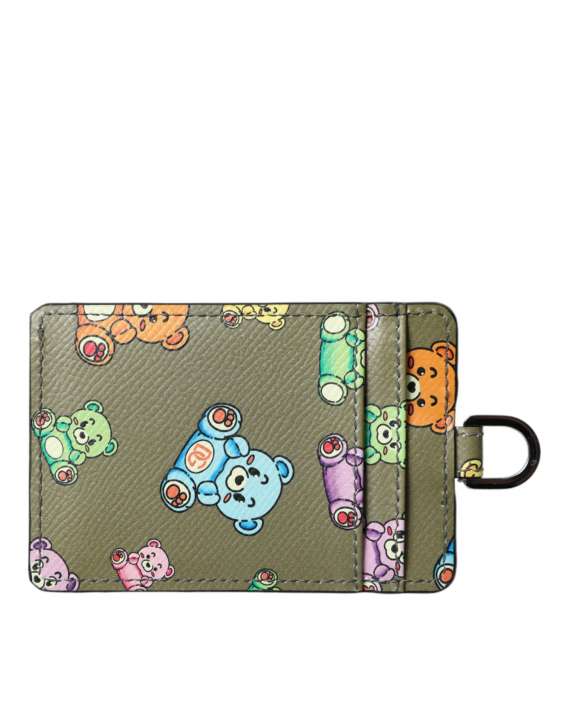 Priser på Dolce & Gabbana Army Green Teddy Bear Leather Dame Card Holder Wallet