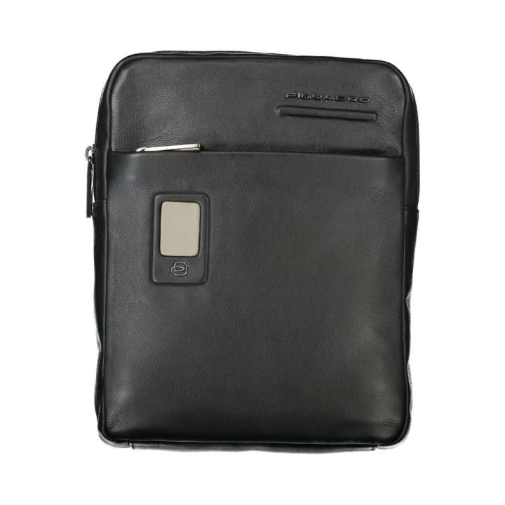 Priser på Piquadro Elegant Black Leather Shoulder Bag