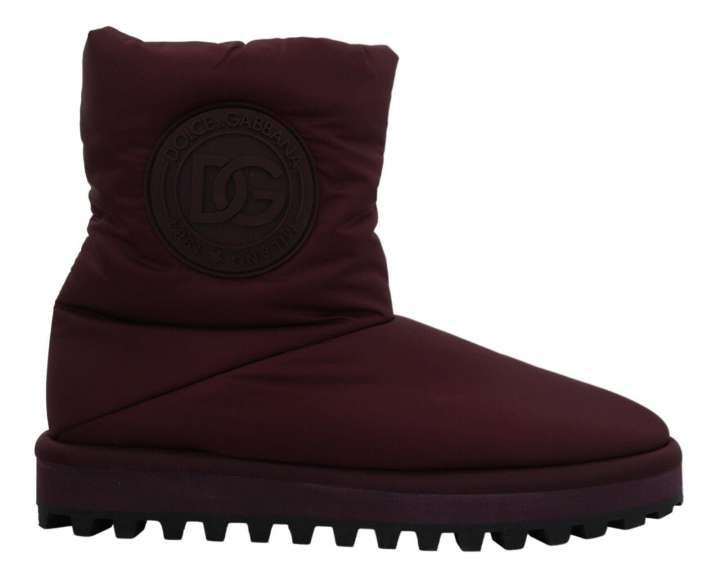 Priser på Dolce & Gabbana Elegant Bordeaux Mid Calf Boots