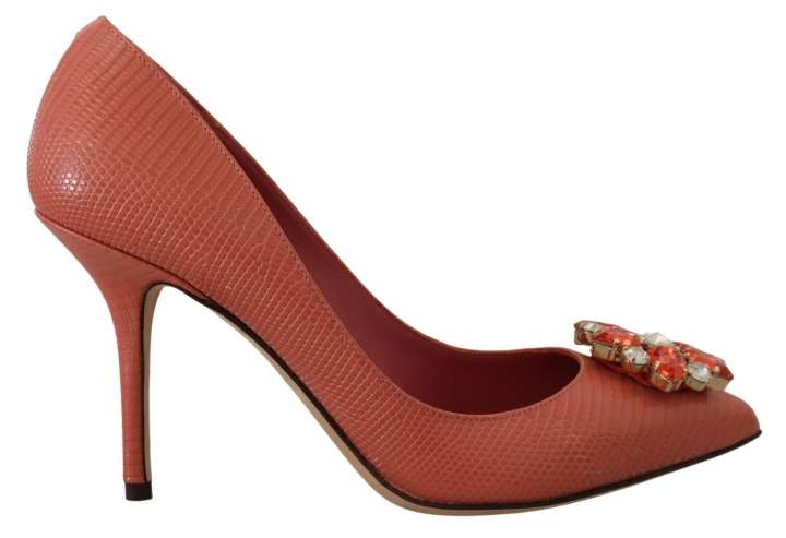 Priser på Dolce & Gabbana Exotic Leather Heels Pumps in Pink