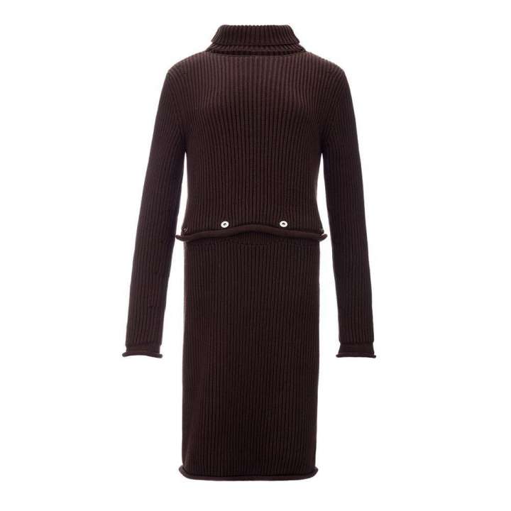 Priser på Bottega Veneta Elegant Viscose Brown Dress