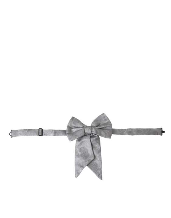 Priser på Dolce & Gabbana Silver Ribbon Silk Adjustable Neck Herre Bow Tie