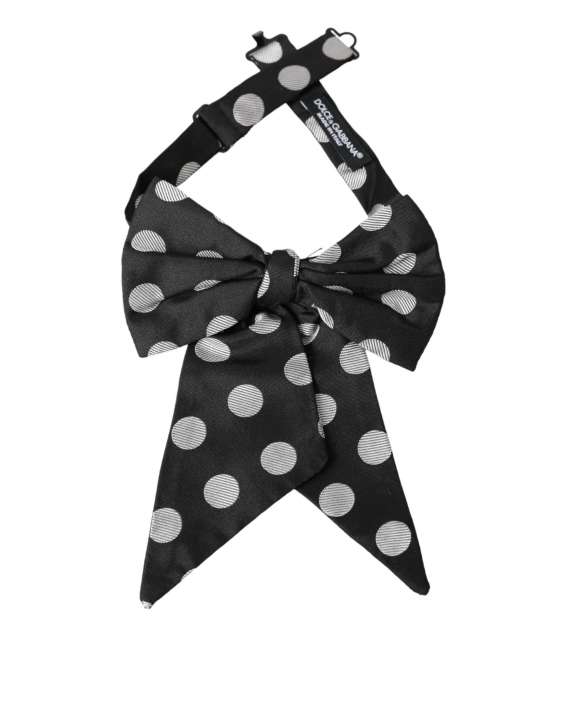 Priser på Dolce & Gabbana Black Polka Dots Ribbon Adjustable Neck Bow Tie