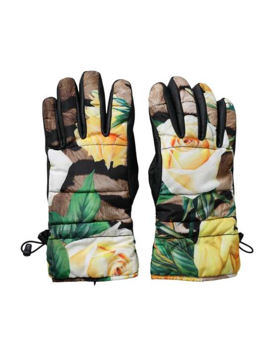 Priser på Dolce & Gabbana Multicolor Floral Wrist Length Gloves