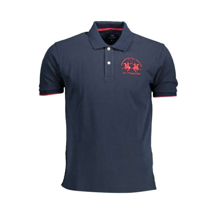 Priser på La Martina Elegant Blue Short-Sleeved Polo