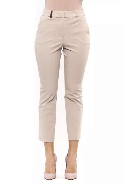 Priser på Peserico Beige Cotton Dame Trouser