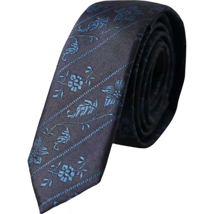 Priser på Dolce & Gabbana Dark Blue 100% Silk Floral Adjustable Herre Tie