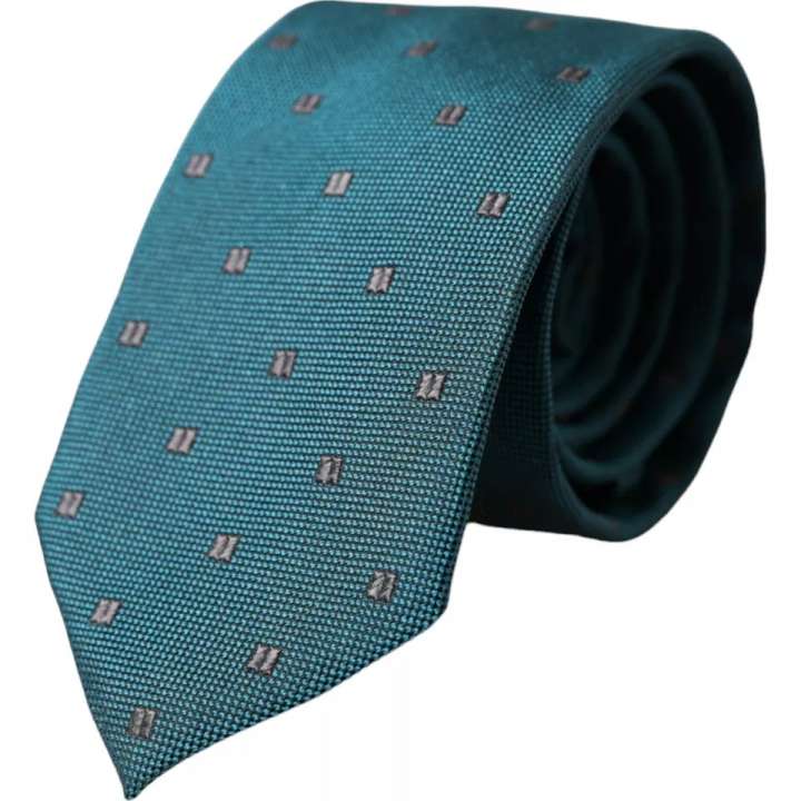 Priser på Dolce & Gabbana Green Patterned Silk Adjustable Herre Tie