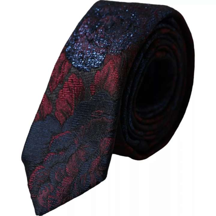 Priser på Dolce & Gabbana Red Blue Floral Fantasy Silk Adjustable Herre Tie