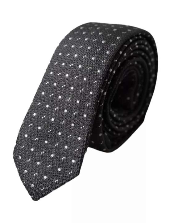 Priser på Dolce & Gabbana Black Polka Dot Silk Adjustable Herre Tie