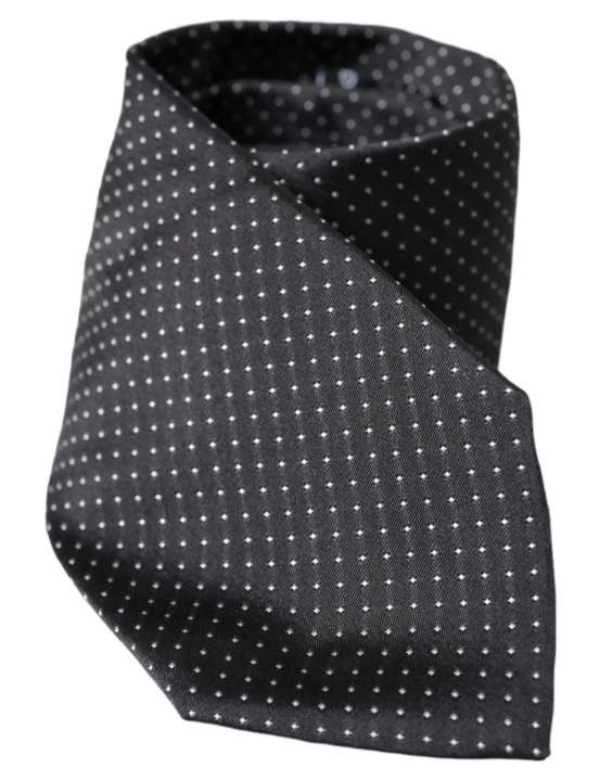 Priser på Dolce & Gabbana Black Polka Dot Silk Adjustable Herre Tie