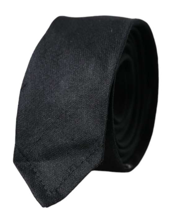 Priser på Dolce & Gabbana Black Solid 100% Silk Adjustable Tie