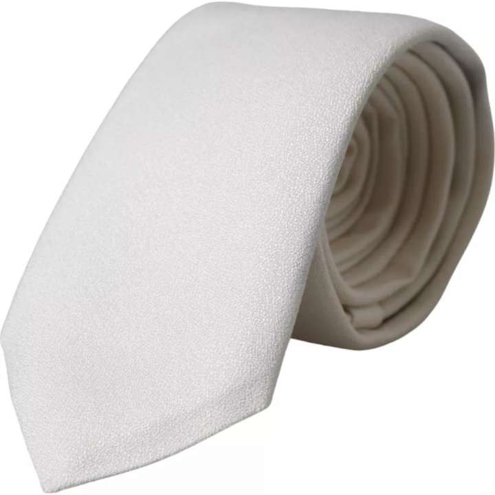 Priser på Dolce & Gabbana White Silk Classic Adjustable Herre Tie