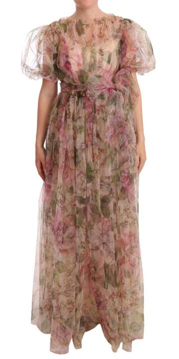 Priser på Dolce & Gabbana Floral Print Nylon Maxi Dress