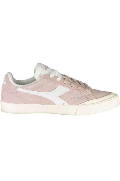 Priser på Diadora Chic Pink Lace-up Sports Sneakers