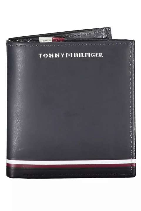 Priser på Tommy Hilfiger Blue Leather Dual-Compartment Wallet