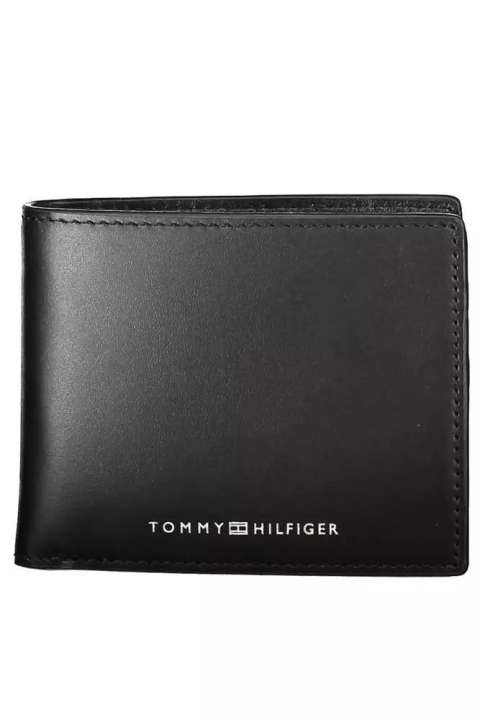 Priser på Tommy Hilfiger Elegant Black Leather Wallet with Logo Detail