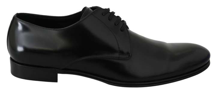 Priser på Dolce & Gabbana Elegant Black Leather Derby Sko