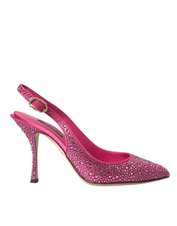 Priser på Dolce & Gabbana Pink Slingbacks Crystal Pumps Sko