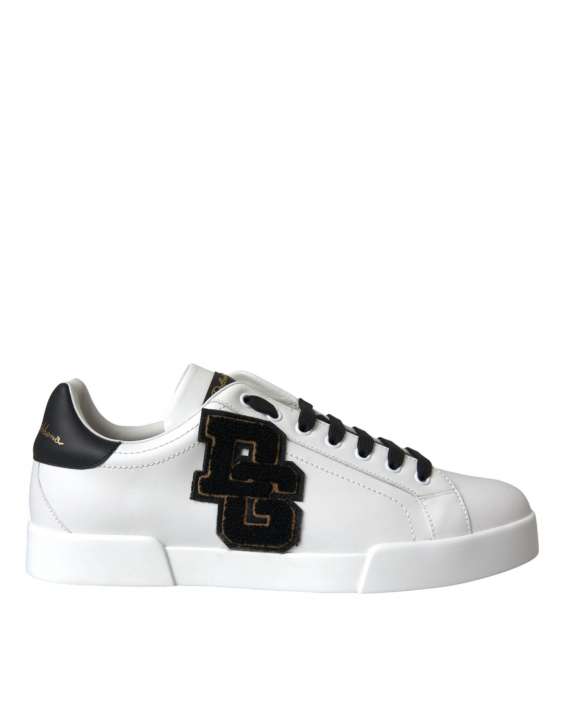 Priser på Dolce & Gabbana White Leather DG Logo Casual Low Top Sneakers Sko