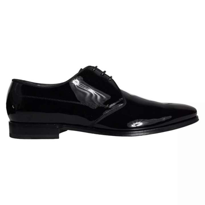 Priser på Dolce & Gabbana Black Calfskin Leather Derby Herre Dress Sko