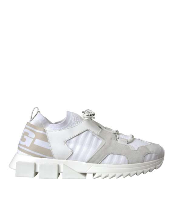 Priser på Dolce & Gabbana White Mesh Sorrento Trekking Sneakers Herre Sko