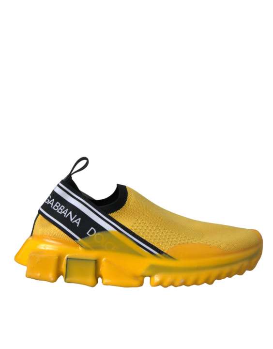 Priser på Dolce & Gabbana Yellow Sorrento Slip On Sneakers Dame Sko