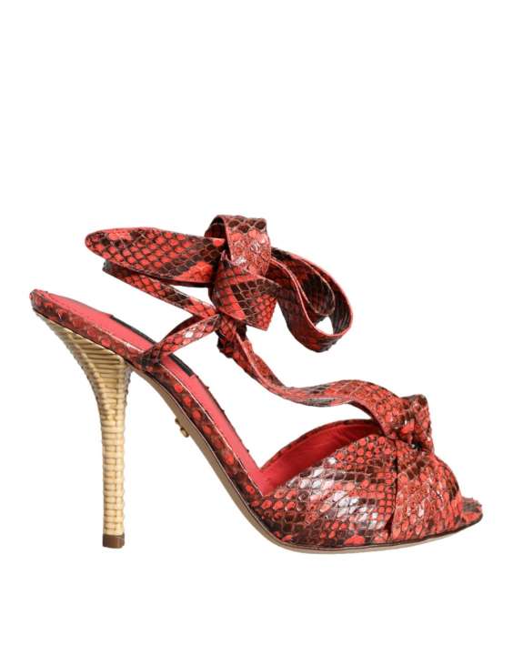 Priser på Dolce & Gabbana Coral Exotic Leather Heels SandalerSko