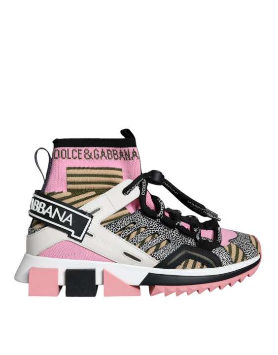 Priser på Dolce & Gabbana Multicolor Sorrento Socks Logo Sneakers Sko