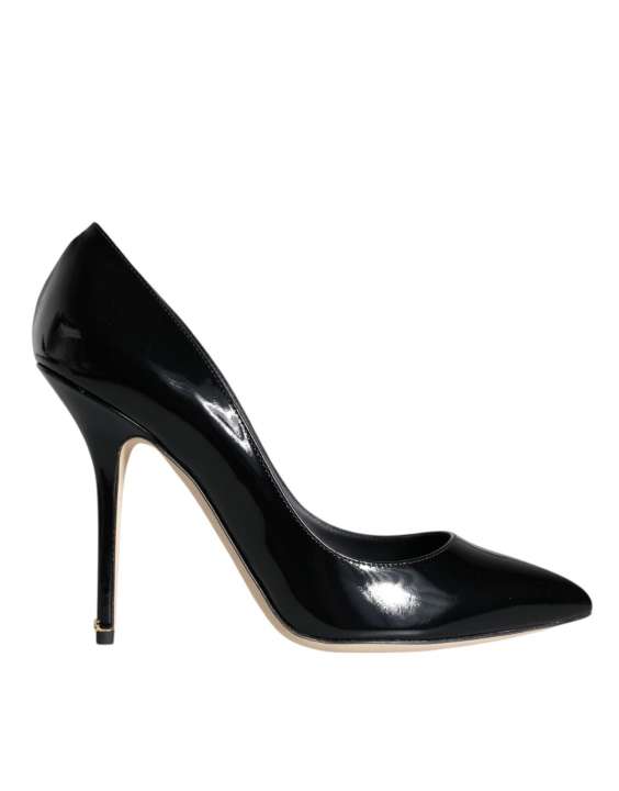 Priser på Dolce & Gabbana Black Patent Leather Bellucci Pumps Heels Sko