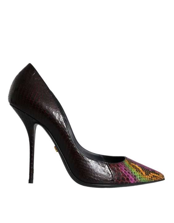 Priser på Dolce & Gabbana Multicolor Exotic Leather Heels Pumps Sko