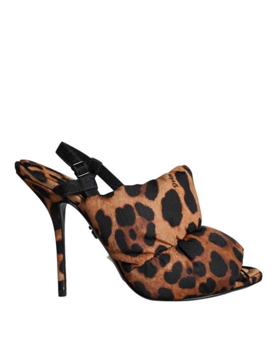 Priser på Dolce & Gabbana Brown Leopard Keira Slingback SandalerSko