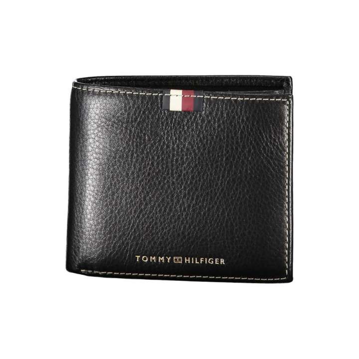 Priser på Tommy Hilfiger Elegant Black Leather Dual-Compartment Wallet