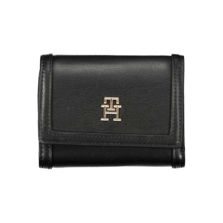 Priser på Tommy Hilfiger Sleek Black Double-Spaced Wallet with Logo