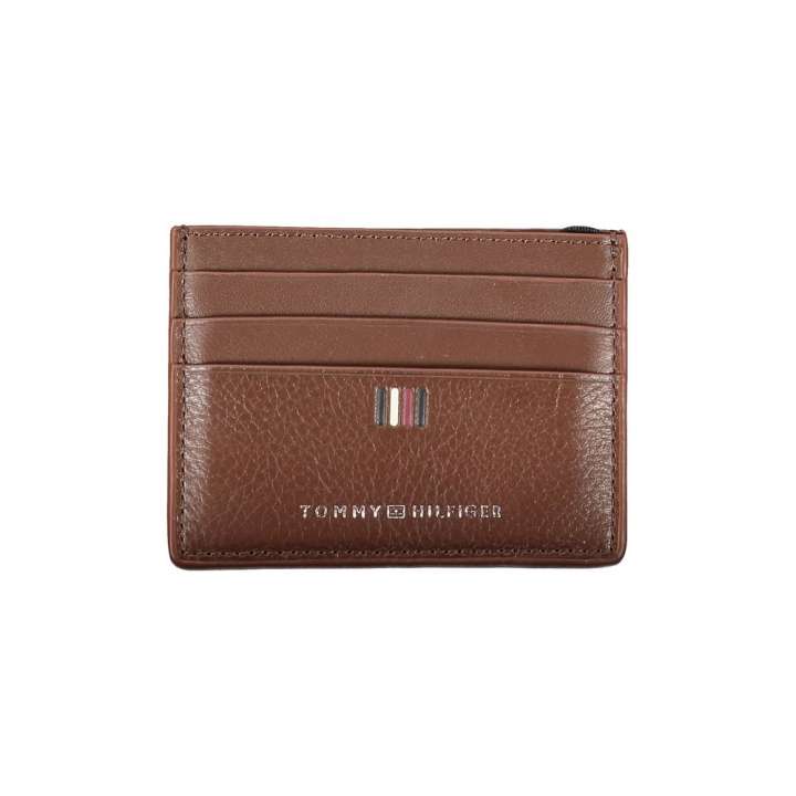 Priser på Tommy Hilfiger Sleek Leather Card Holder with Contrast Detailing