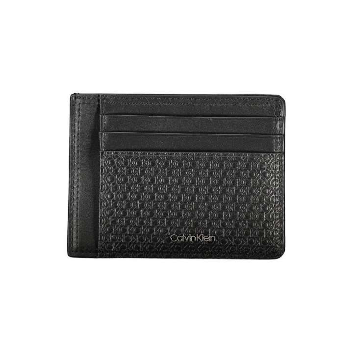 Priser på Calvin Klein Sleek Black Leather Coin Purse with Card Holder