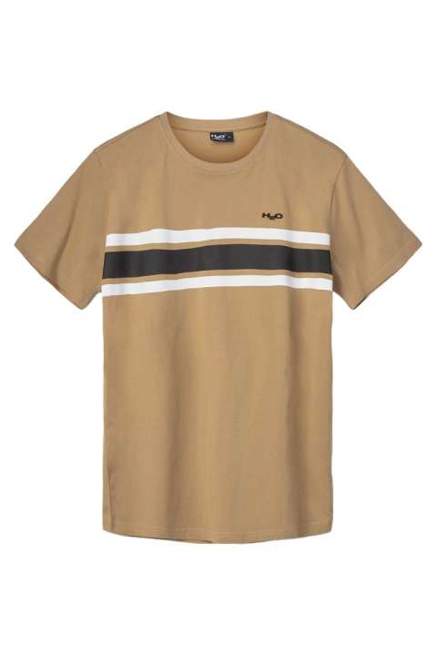 Priser på H2O - T-shirt - Basic Gilleleje Tee - Oak/White/Black