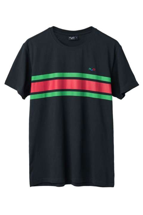 Priser på H2O - T-shirt - Basic Gilleleje Tee - Navy/Green/Red