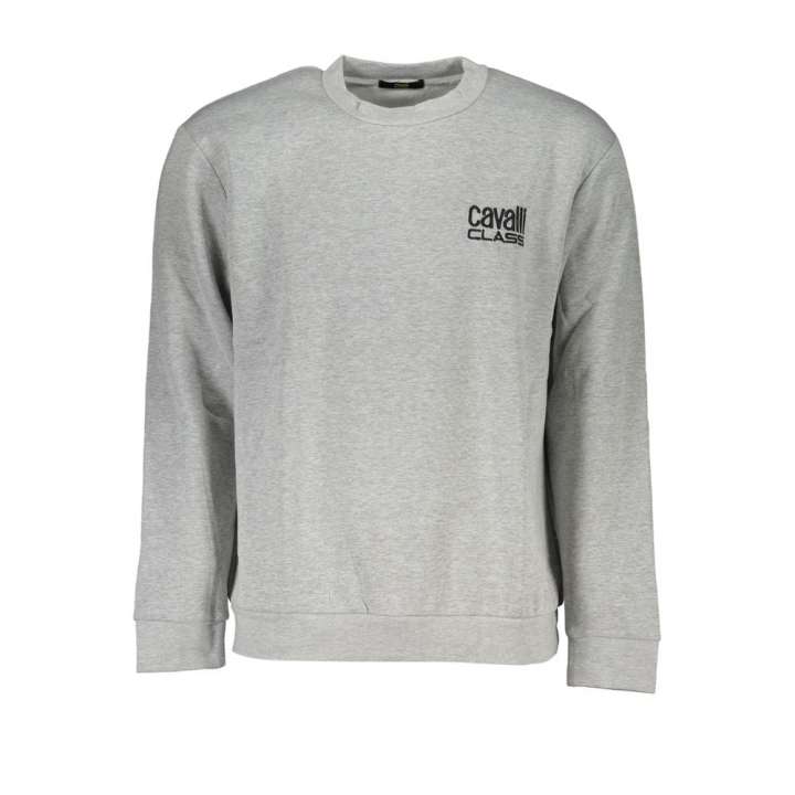 Priser på Cavalli Class Chic Gray Embroidered Sweatshirt