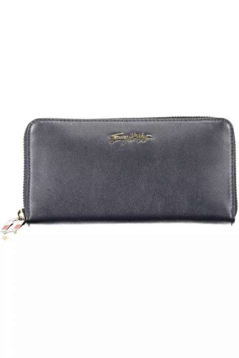 Priser på Tommy Hilfiger Elegant Blue Leather Wallet with Multiple Compartments