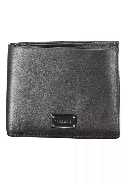 Priser på Calvin Klein Sleek Black Leather Dual-Compartment Wallet