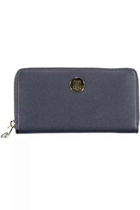 Priser på Tommy Hilfiger Chic Blue Polyethylene Wallet with Zip Closure