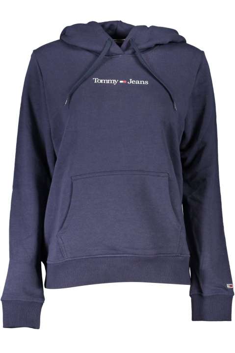 Priser på Tommy Hilfiger Chic Blue Hooded Sweatshirt with Signature Print