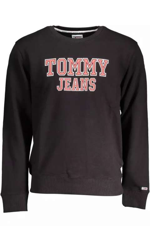 Priser på Tommy Hilfiger Sleek Black Cotton Sweatshirt