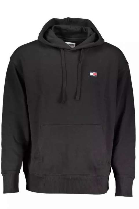 Priser på Tommy Hilfiger Sleek Hooded Cotton Sweatshirt in Black