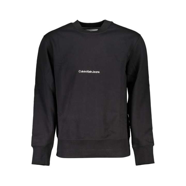 Priser på Calvin Klein Sleek Black Crew Neck Fleece Sweatshirt