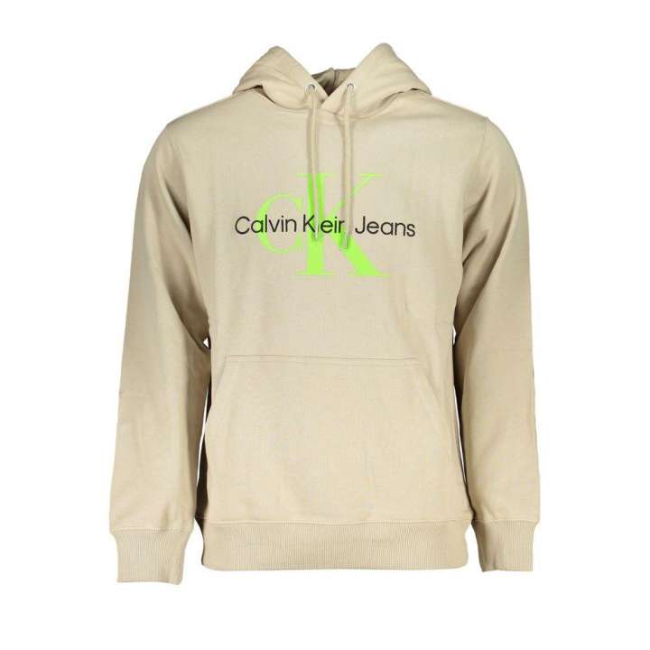 Priser på Calvin Klein Beige Hooded Cotton Sweatshirt