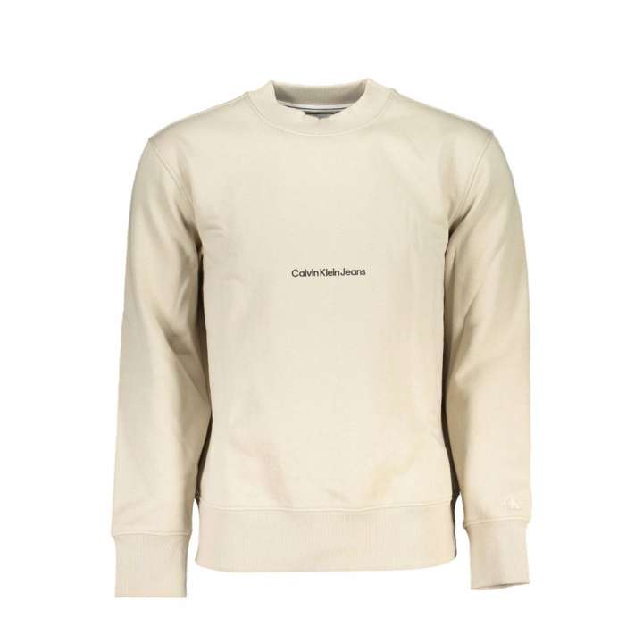 Priser på Calvin Klein Beige Crew Neck Long Sleeve Sweatshirt